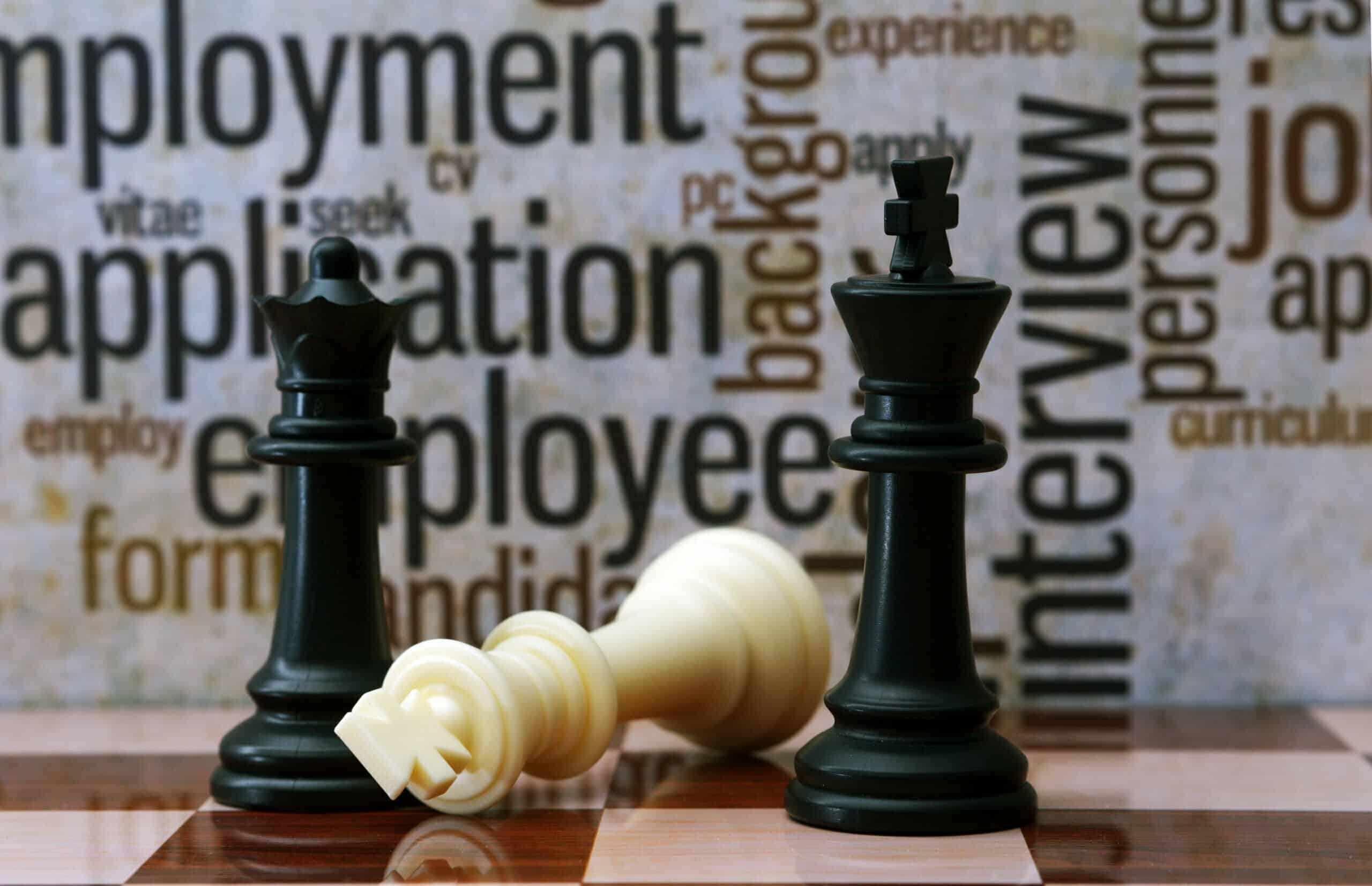 Chess and employment concept